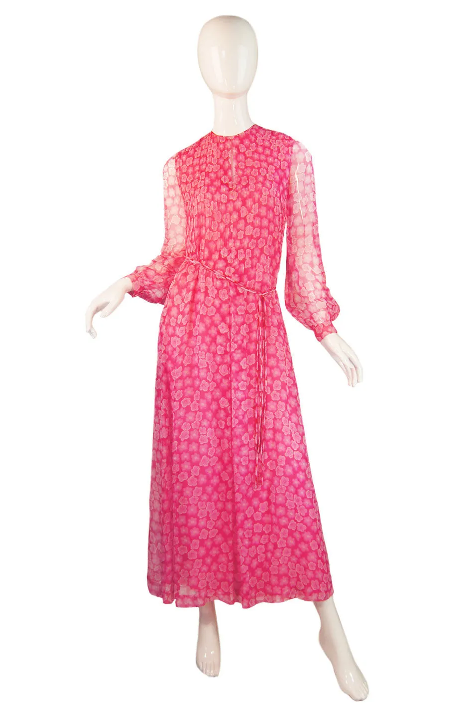 1960s Silk Chiffon Pink Adele Simpson