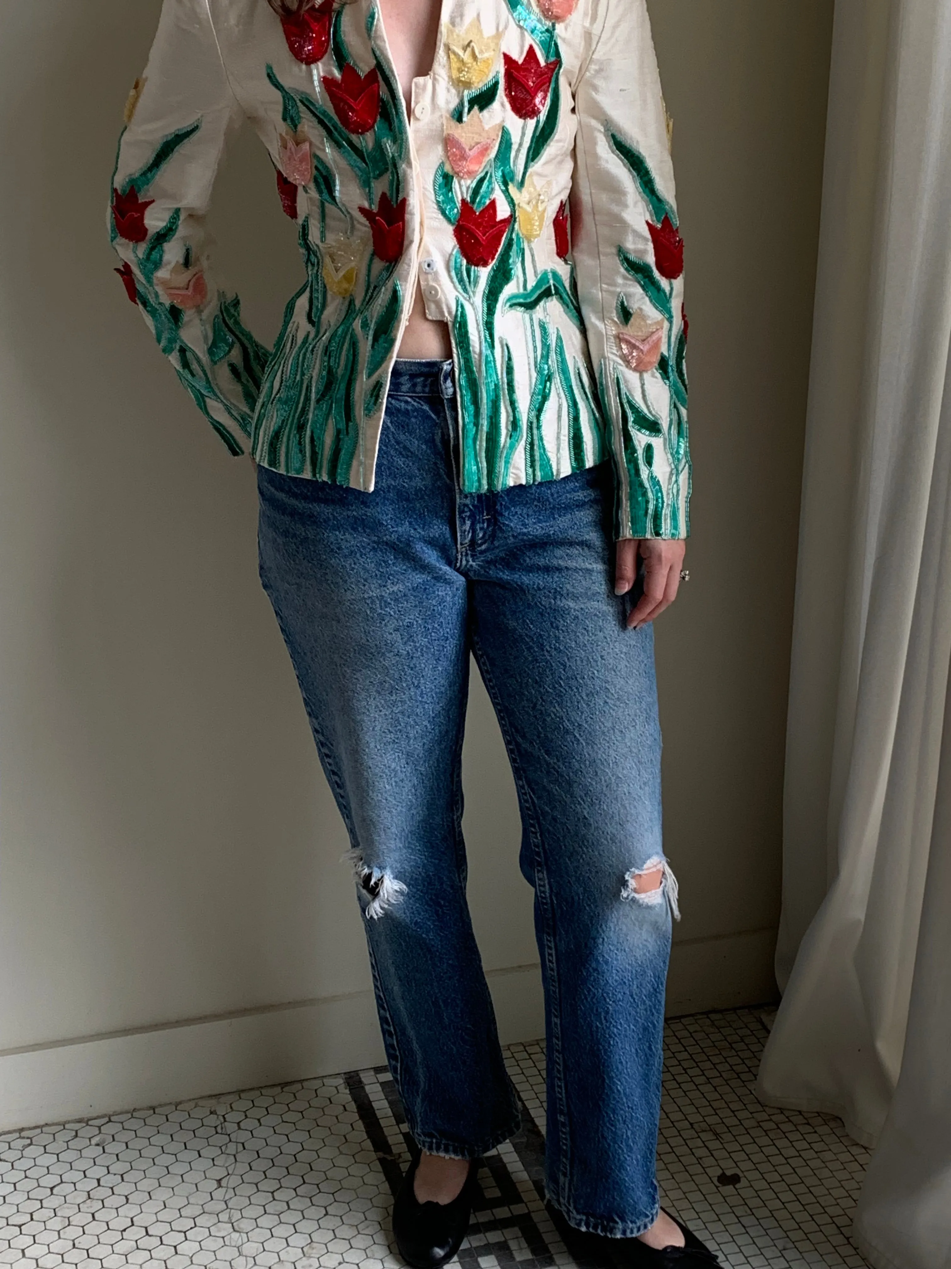 1980s distressed Lee jeans