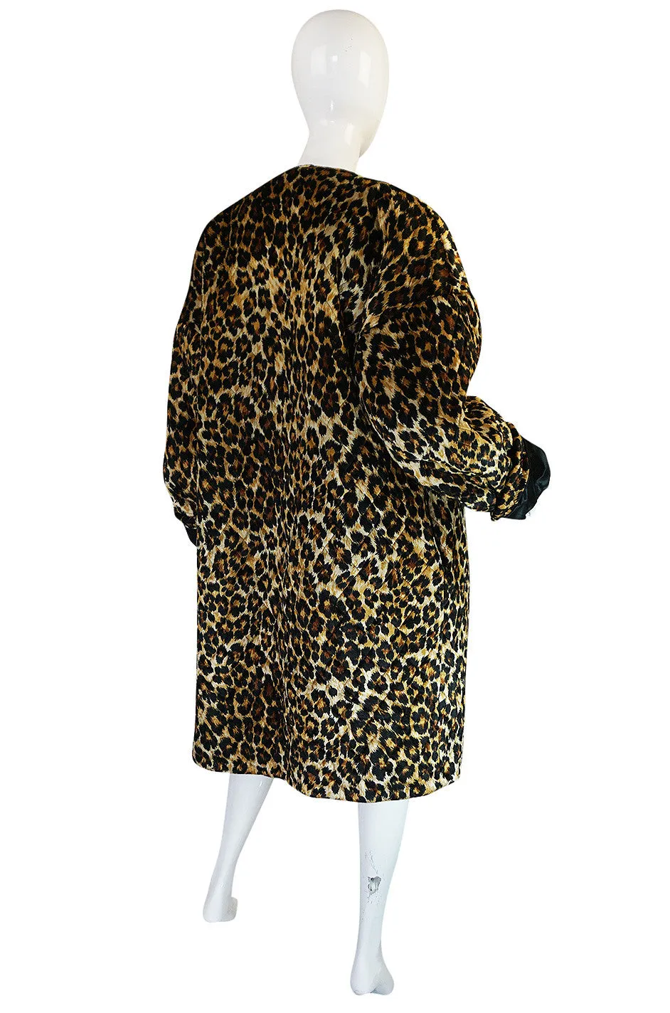 1980s Patrick Kelly Leopard Print Sleeping Blanket Coat