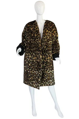 1980s Patrick Kelly Leopard Print Sleeping Blanket Coat