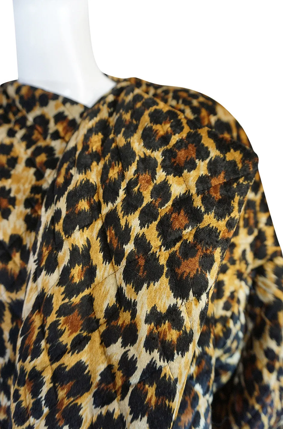 1980s Patrick Kelly Leopard Print Sleeping Blanket Coat