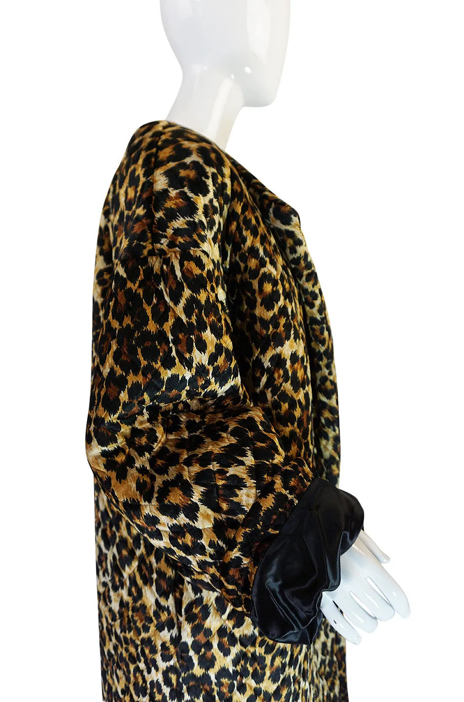 1980s Patrick Kelly Leopard Print Sleeping Blanket Coat
