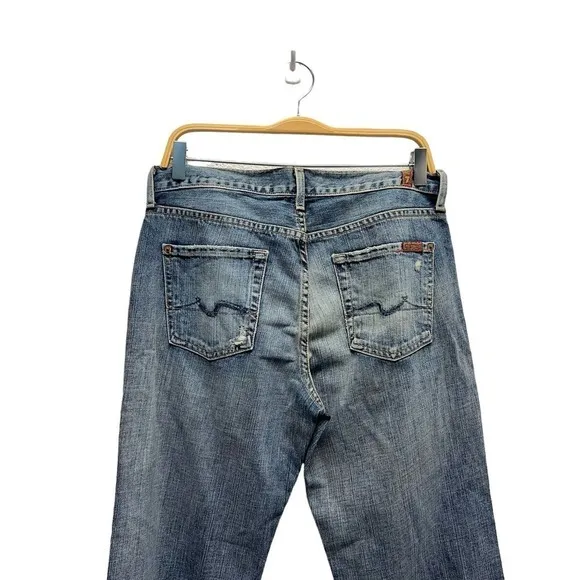 7 For All Mankind Relaxed Distressed Boot Cut Jeans Size 30
