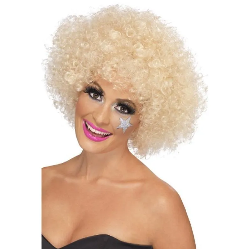 70s Funky Afro Wig - Blonde
