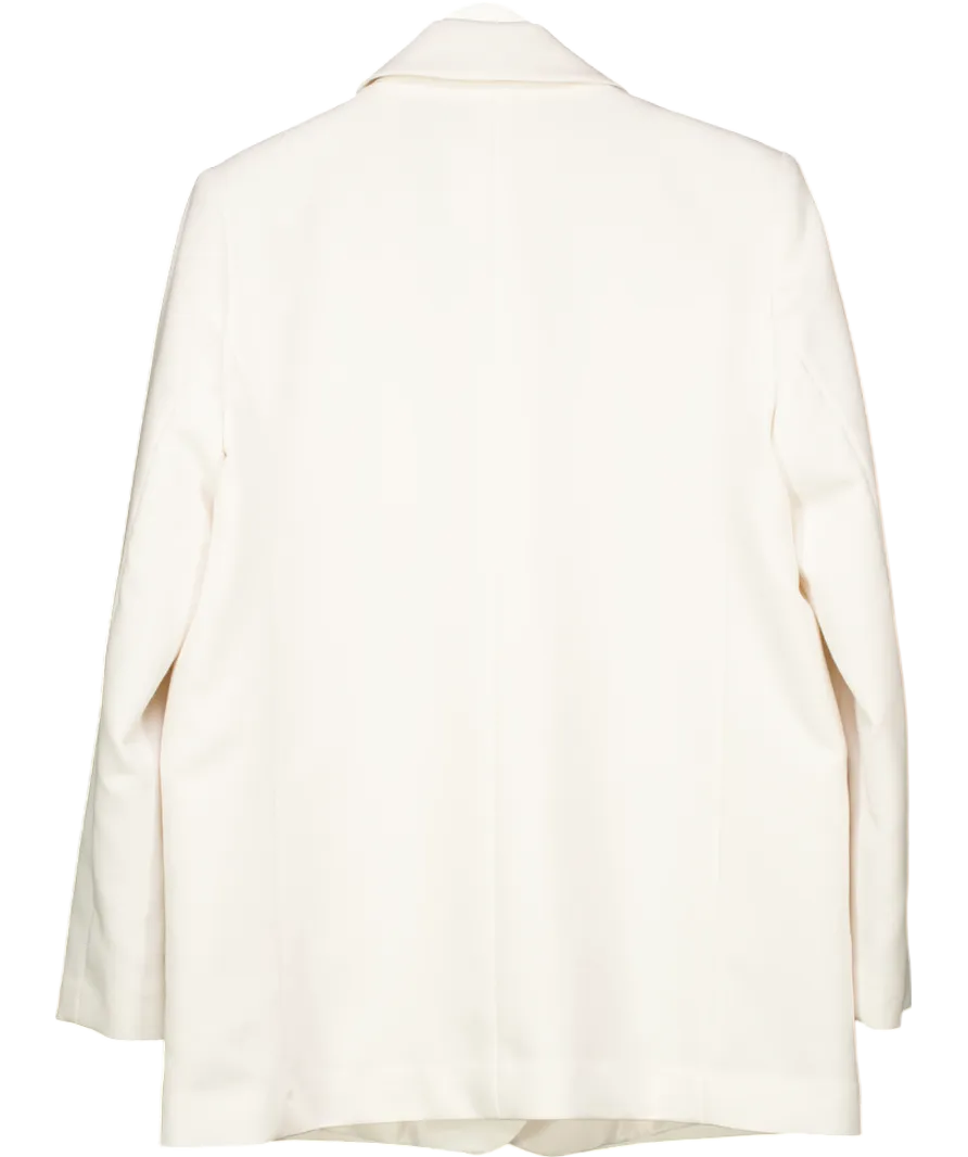 Abercrombie & Fitch Cream Classic Suiting Blazer UK L