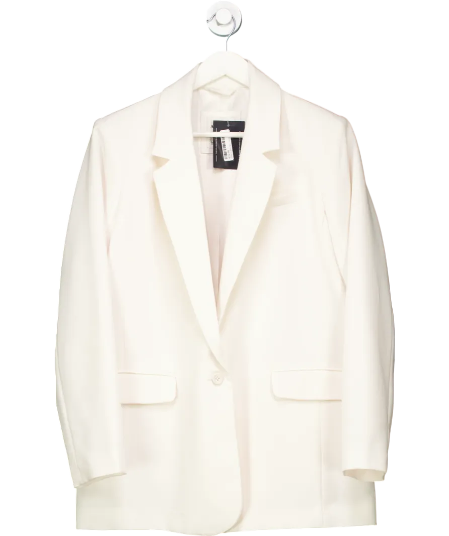Abercrombie & Fitch Cream Classic Suiting Blazer UK L