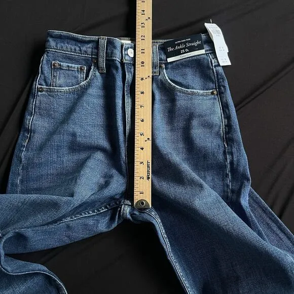Abercrombie &amp; Fitch Women Jeans Size 25 LongAnkle Straight Ultra High Rise Curve