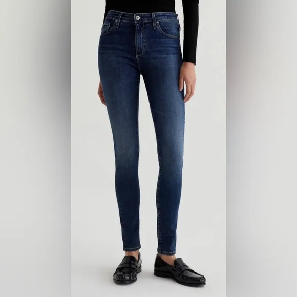 AG Adriano Goldschmied Denim Farrah High Rise Skinny Jeans Dark Wash size 26R