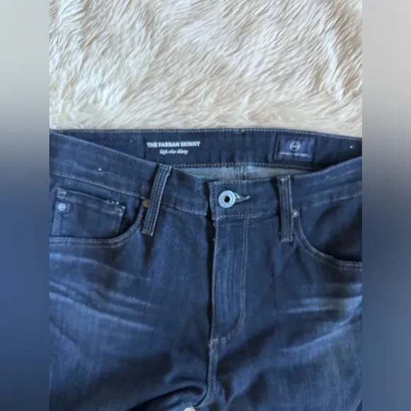 AG Adriano Goldschmied Denim Farrah High Rise Skinny Jeans Dark Wash size 26R