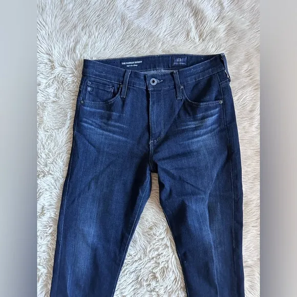 AG Adriano Goldschmied Denim Farrah High Rise Skinny Jeans Dark Wash size 26R