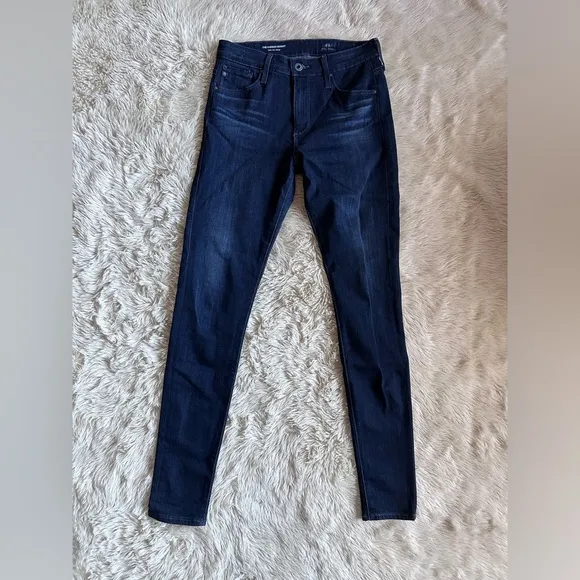 AG Adriano Goldschmied Denim Farrah High Rise Skinny Jeans Dark Wash size 26R
