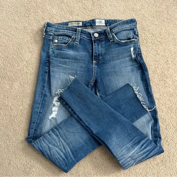 AG Jeans AG’ed Denim The Legging Ankle Super Skinny in 13 Years Destroyed Wash