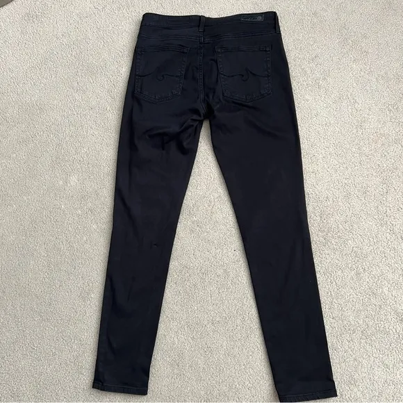 AG X Anthropologie The Abbey Ankle Mid-Rise Super Skinny Ankle in Black
