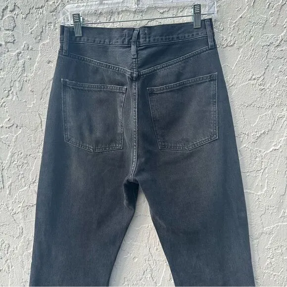 AGOLDE 90's Jeans Women 25 Distressed Straight Leg Button Fly Organic Cotton