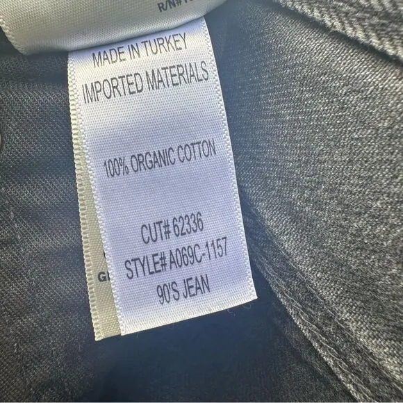 AGOLDE 90's Jeans Women 25 Distressed Straight Leg Button Fly Organic Cotton
