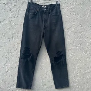AGOLDE 90's Jeans Women 25 Distressed Straight Leg Button Fly Organic Cotton