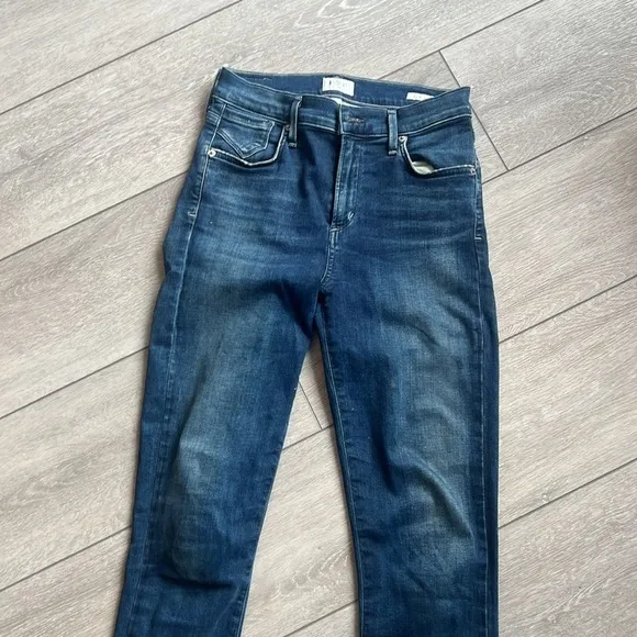 Agolde Sophie crop denim jeans distressed hem size 26