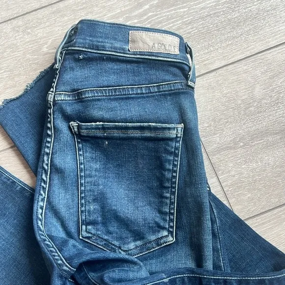 Agolde Sophie crop denim jeans distressed hem size 26