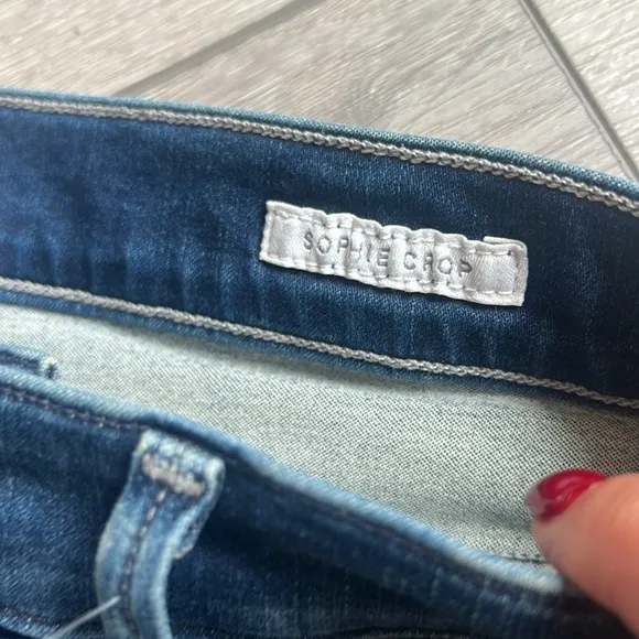 Agolde Sophie crop denim jeans distressed hem size 26