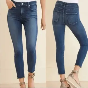 Agolde Sophie crop denim jeans distressed hem size 26