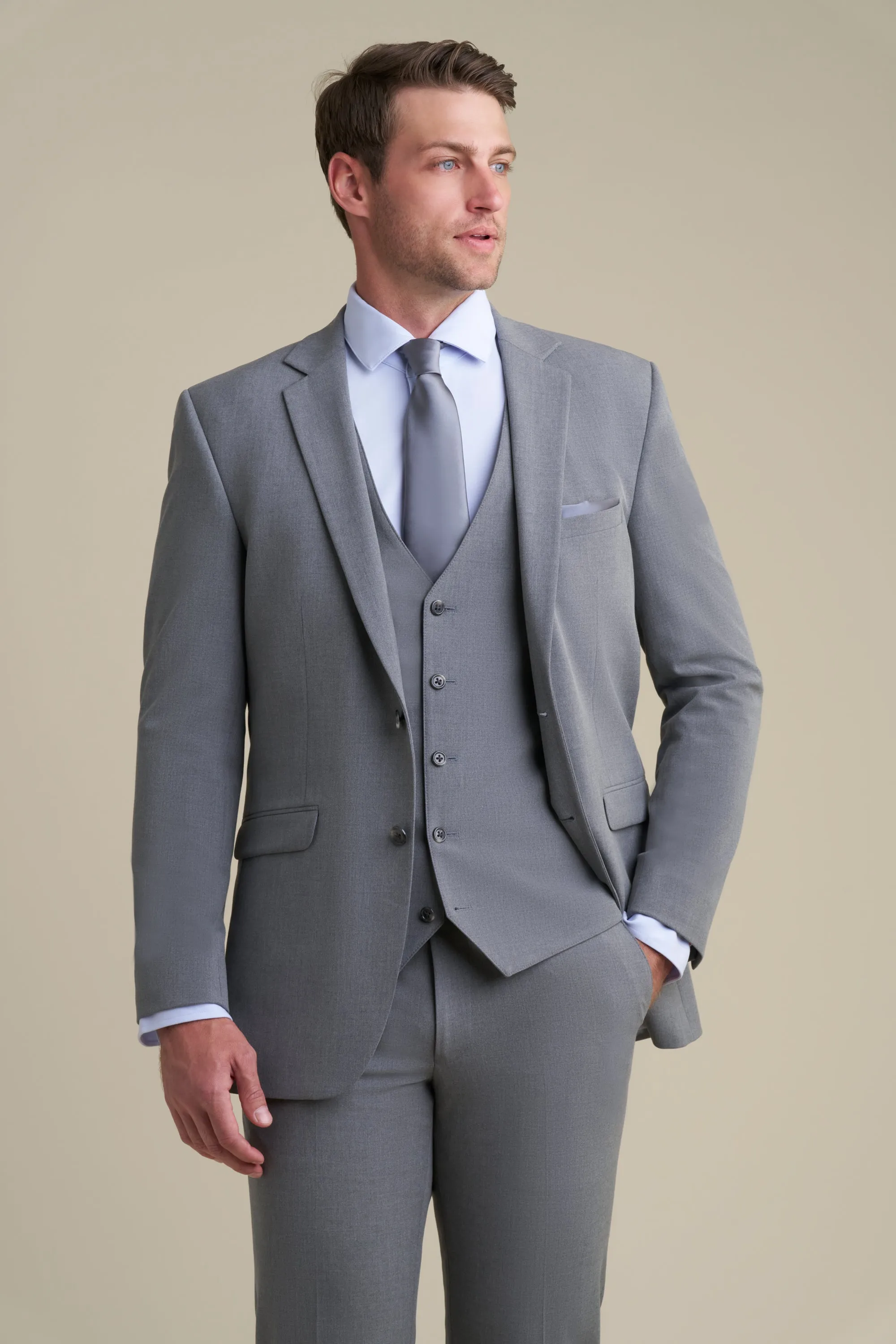 Allure Men Suit - Medium Grey