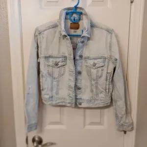 American eagle outfitters acid washed distressed jeans jacket nwot