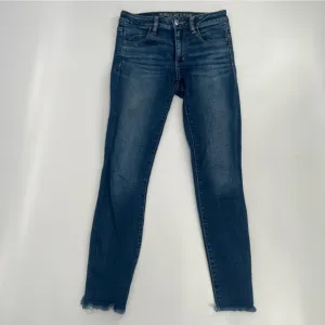American Eagle Outfitters Crop Rough Hem Jeggings Size 6 Long Women’s