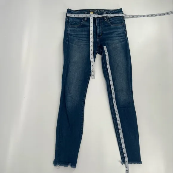 American Eagle Outfitters Crop Rough Hem Jeggings Size 6 Long Women’s