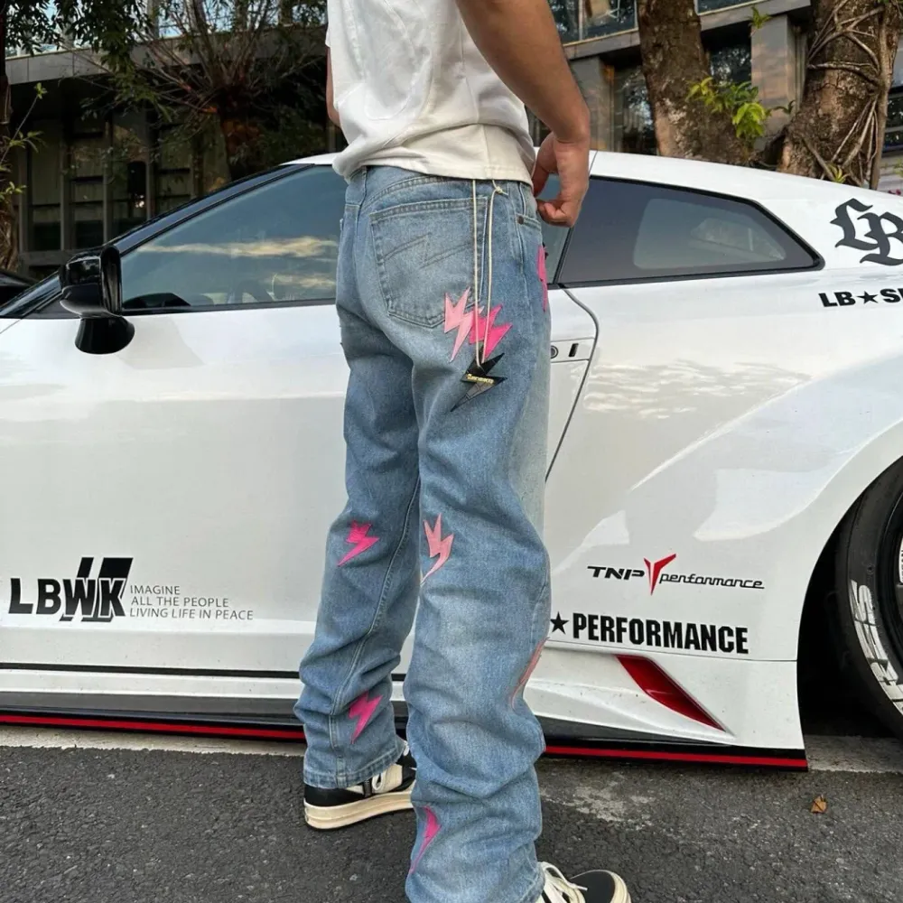 American Lightning Leather Label Jeans