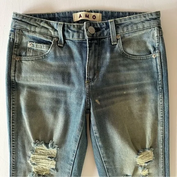 AMO Kate Slim Ankle Jeans in Spin the Bottle Size 25