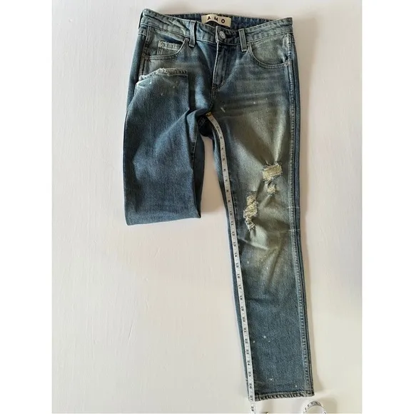 AMO Kate Slim Ankle Jeans in Spin the Bottle Size 25