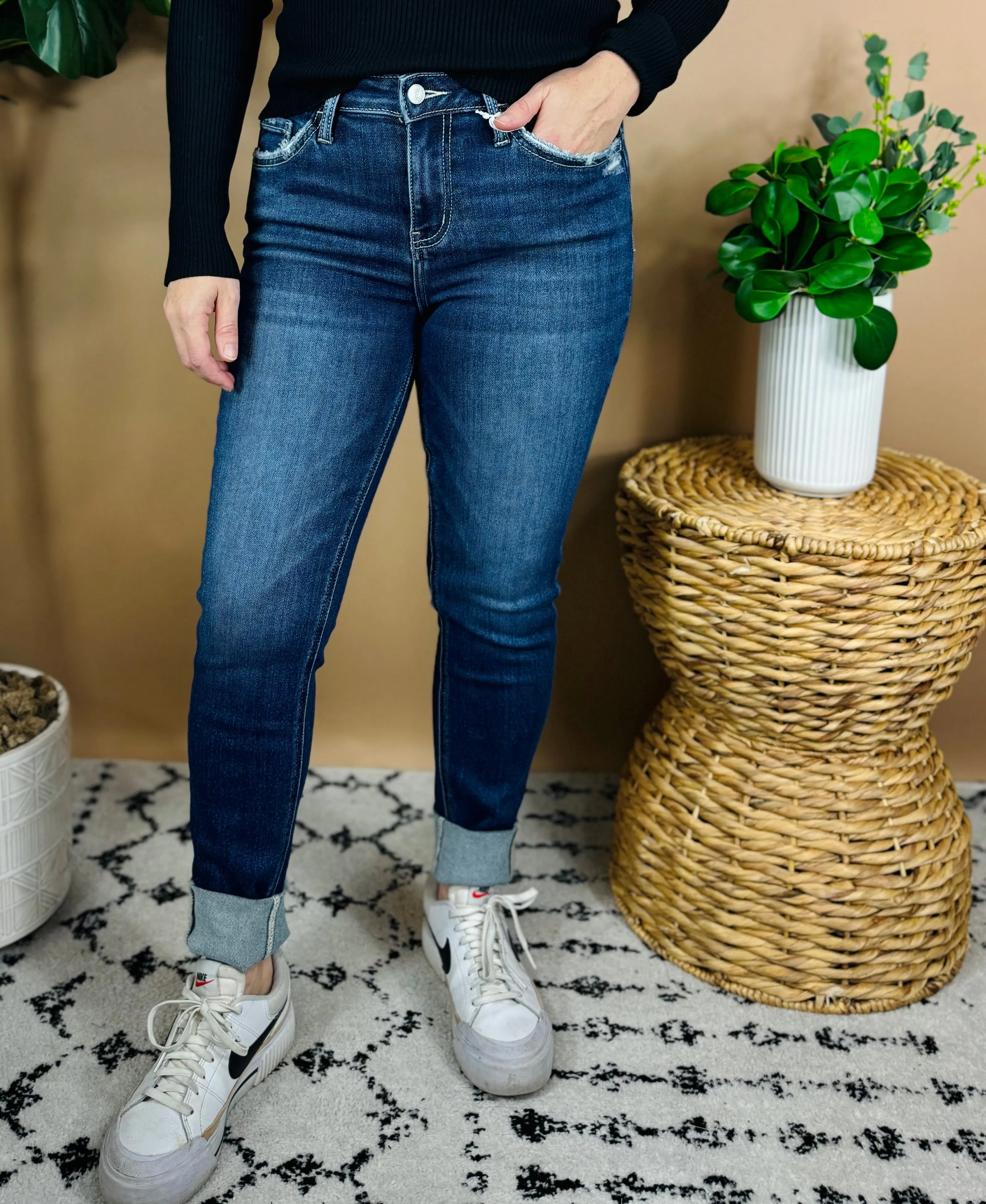 Ashley Dark Wash Tummy Control Jeans