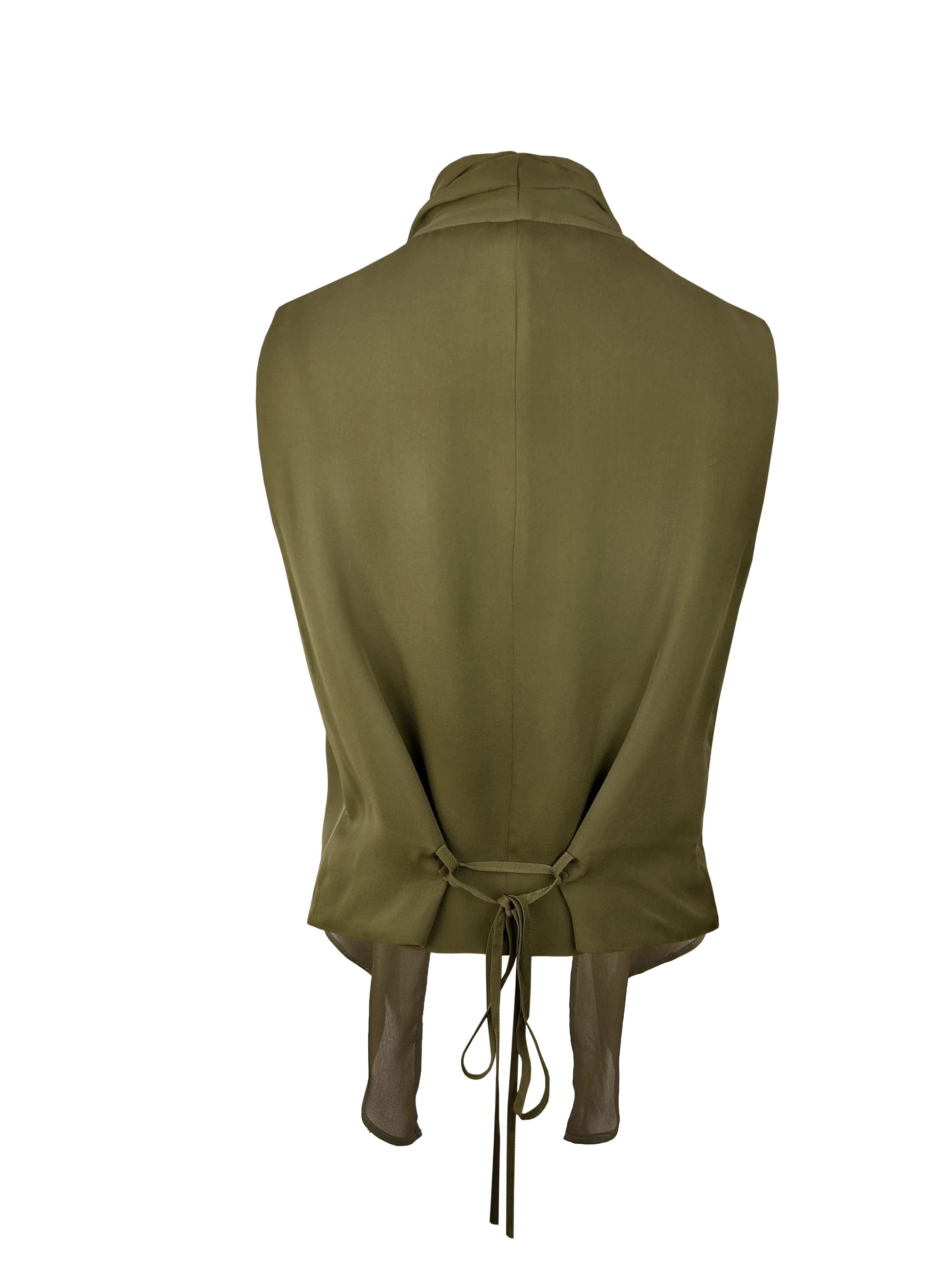 Audrey Overlay Vest - Dark Olive