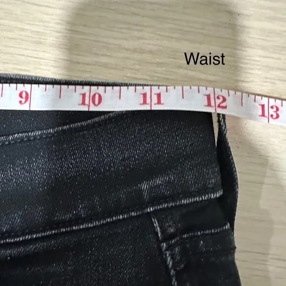 AYR Women’s The Shade Crop Flare Jeans in Distressed Black Size 25