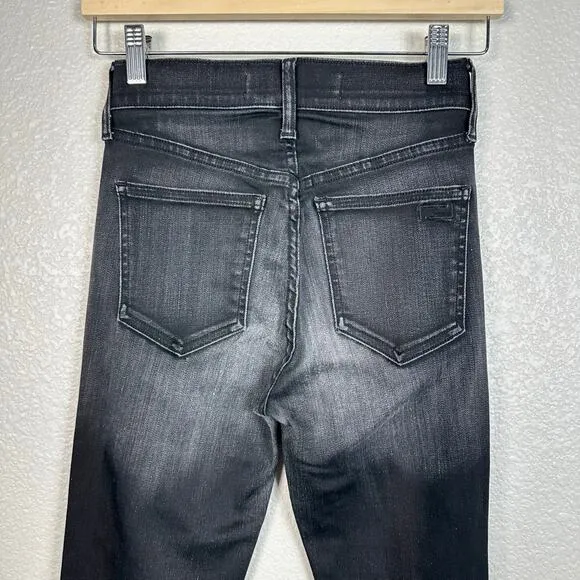 AYR Women’s The Shade Crop Flare Jeans in Distressed Black Size 25