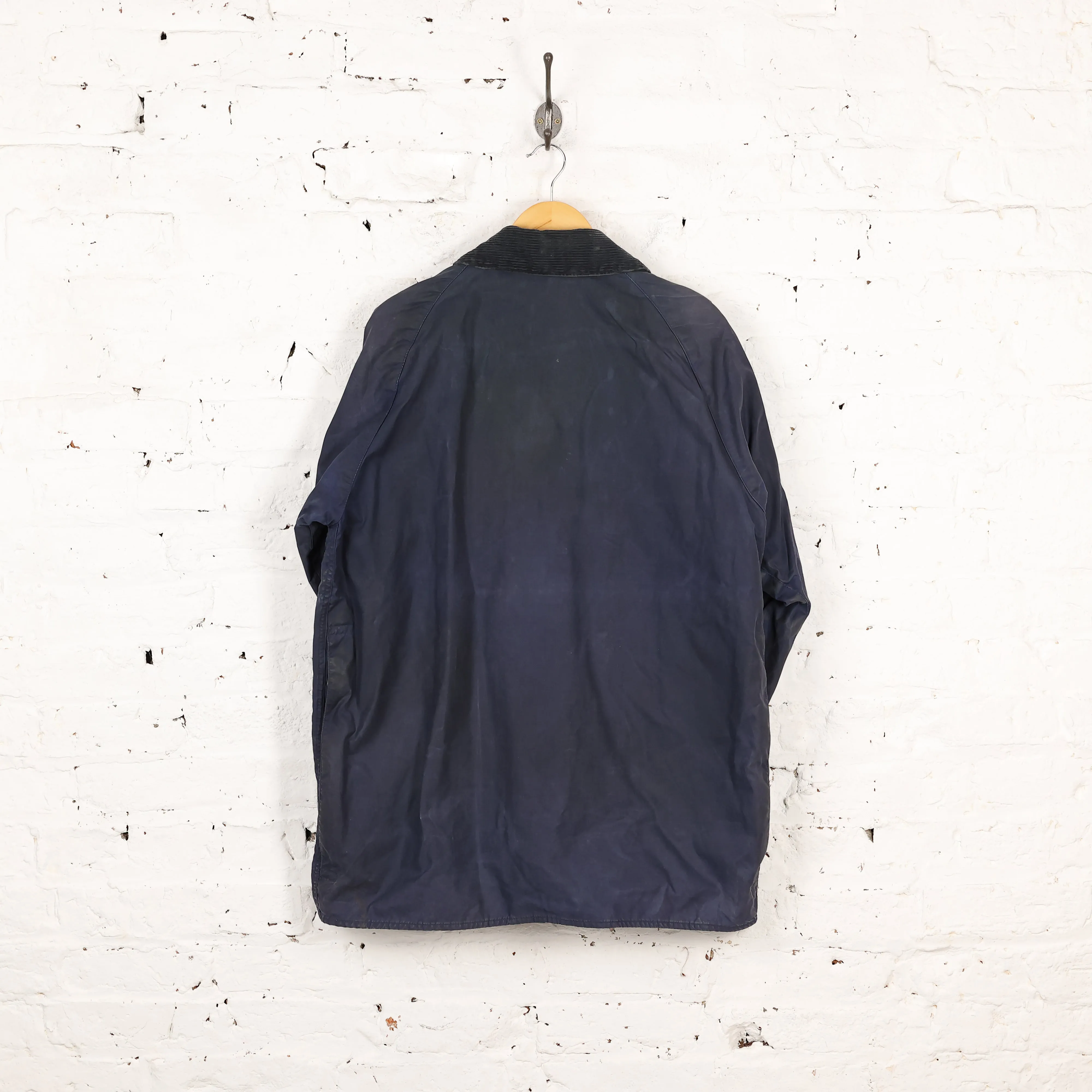 Barbour Beaufort Wax Jacket Coat - Blue - L