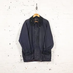 Barbour Beaufort Wax Jacket Coat - Blue - L