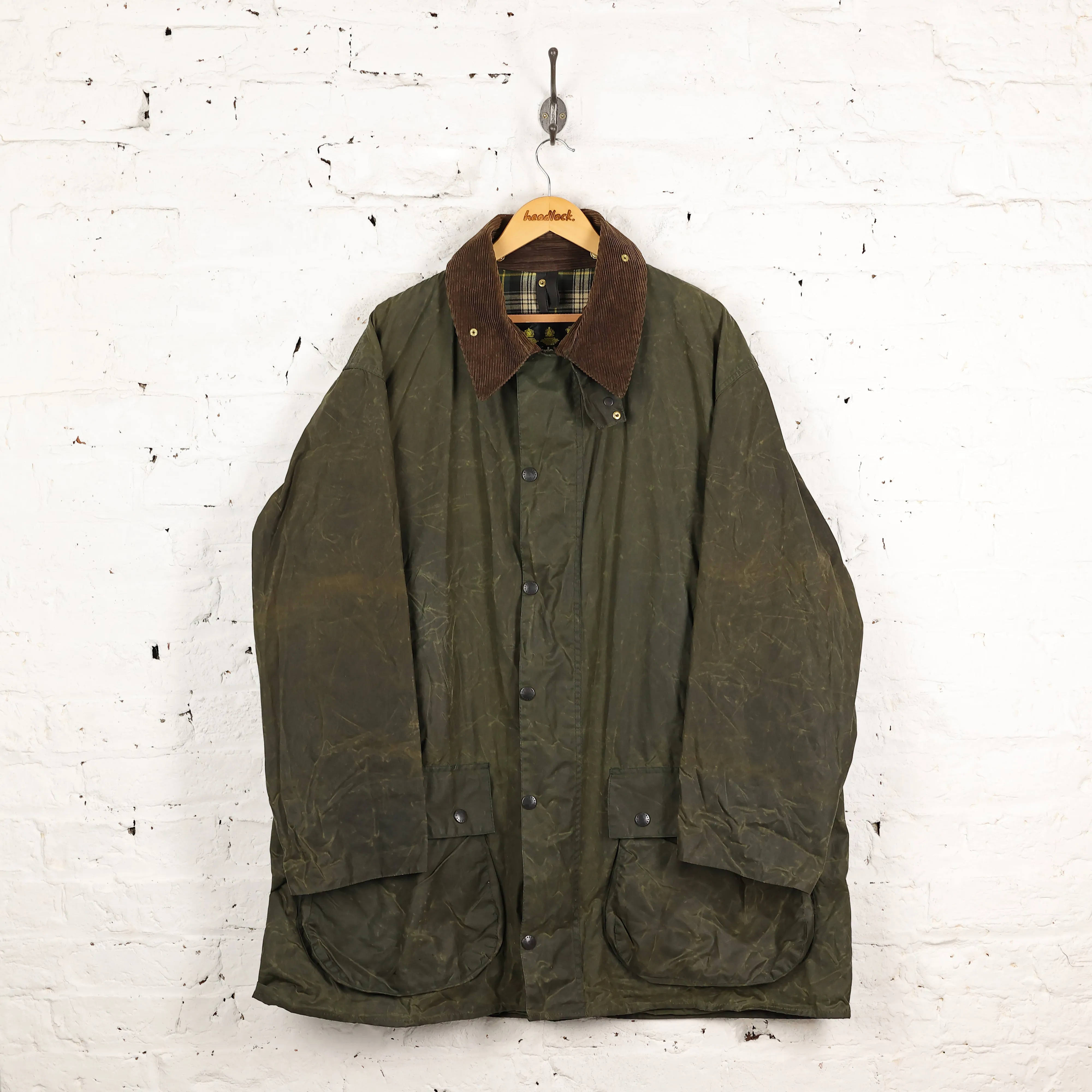 Barbour Border Wax Jacket - Green - XXXL