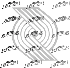 Basketball Blazers # 1 art stencil