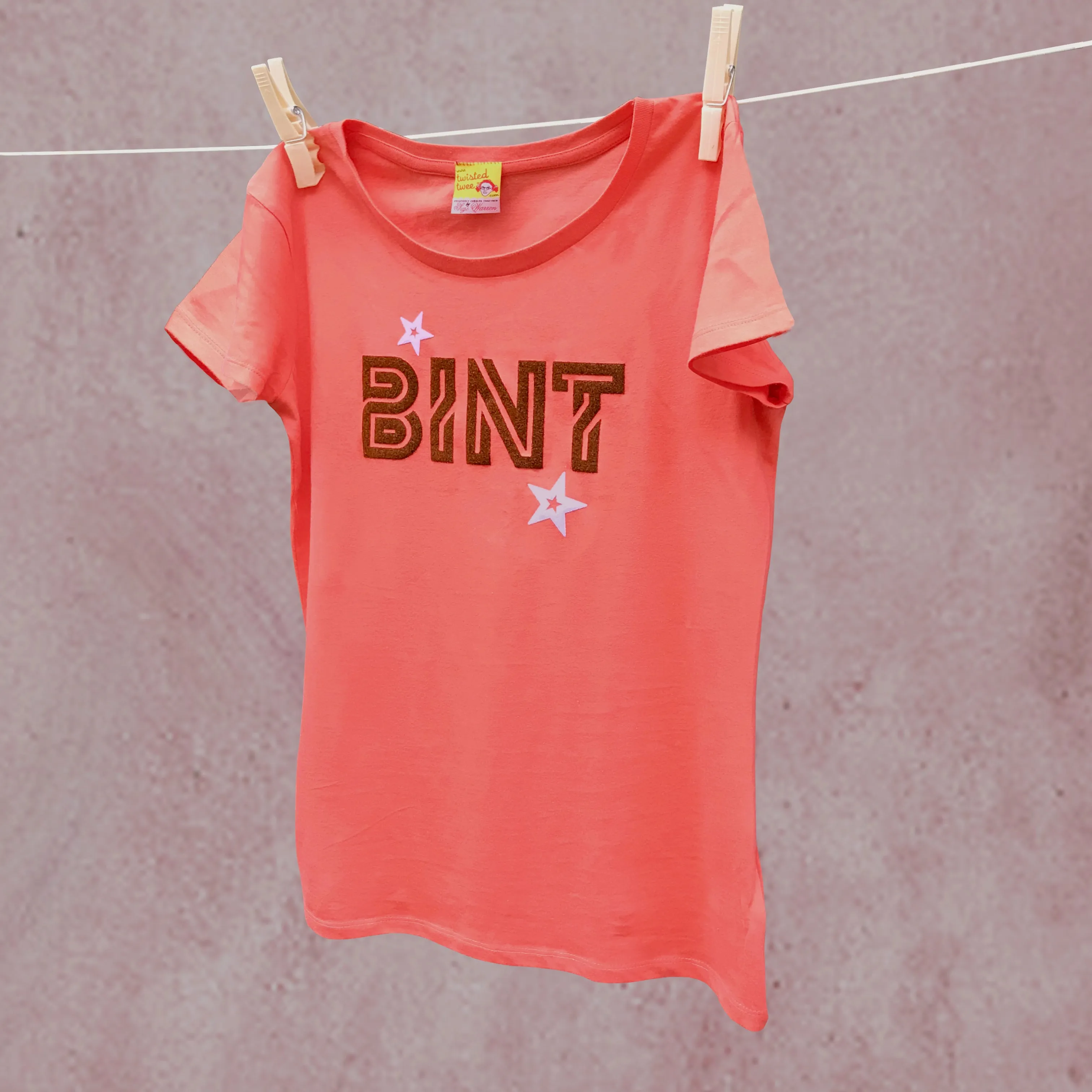Bint slogan ladies t shirt for outstanding old women
