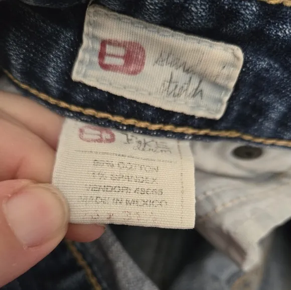 Bke Buckle Denim Jeans size 26 x 31.5 Standard Stretch Flare Boot Cut Distressed