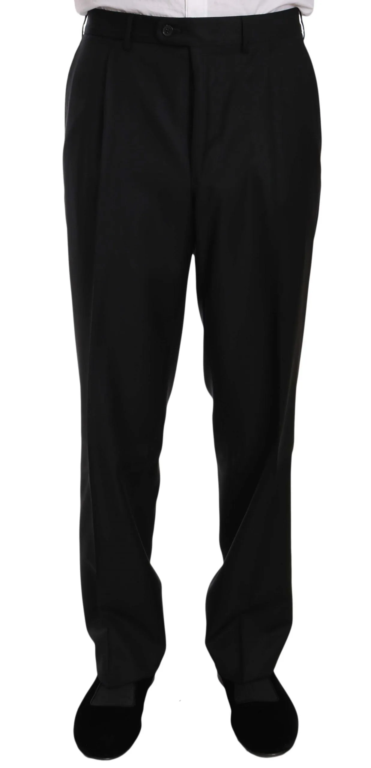 Black two Piece 3 Button Wool suit