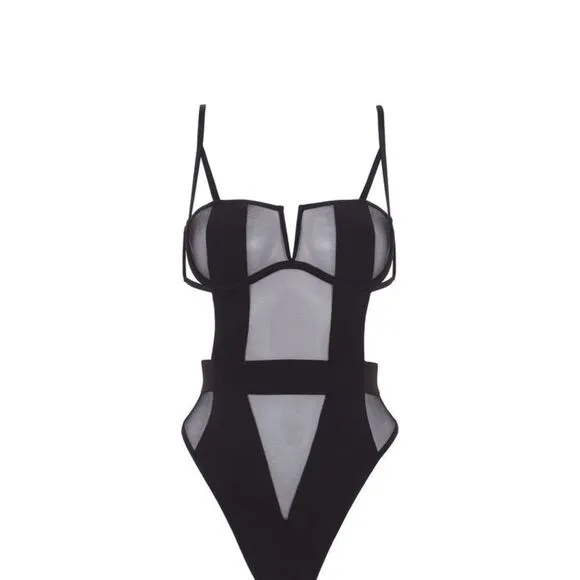 BLUEBELLA Orla Wired Body suit Black 36C Nwt