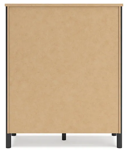 Cadmori Queen Upholstered Bed with Mirrored Dresser and Chest