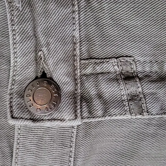 CLOSED - Jeans ~ HOLLY SKINNY MOTO MID-RISE ANKLE JEANS - Silvery SAGE GREEN