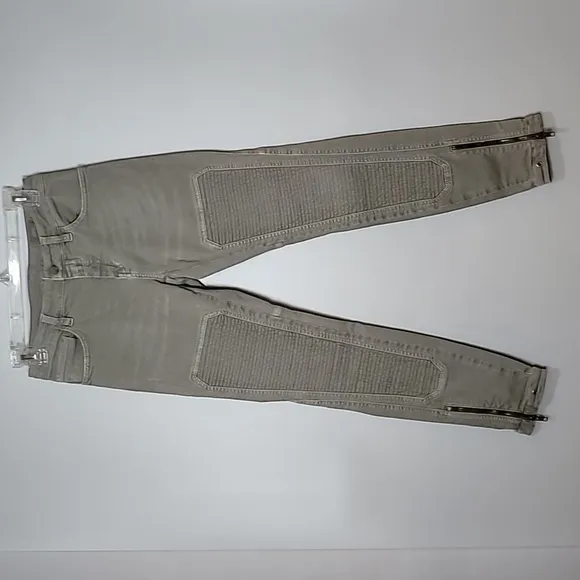 CLOSED - Jeans ~ HOLLY SKINNY MOTO MID-RISE ANKLE JEANS - Silvery SAGE GREEN
