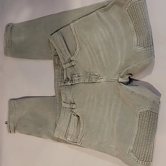 CLOSED - Jeans ~ HOLLY SKINNY MOTO MID-RISE ANKLE JEANS - Silvery SAGE GREEN