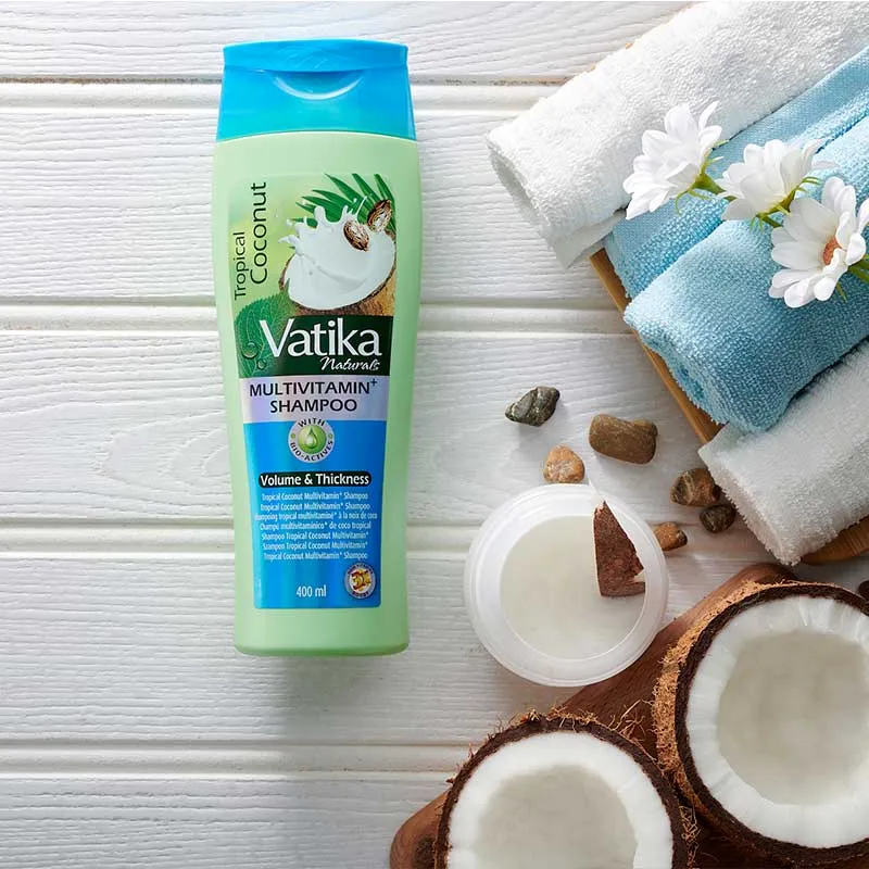 Dabur Vatika Naturals Coconut Multi Vitamin  Shampoo 400ml