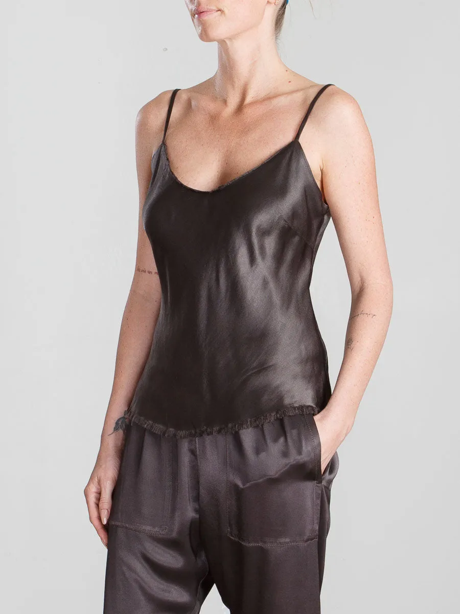Dawn Cami in Vintage Satin - Espresso