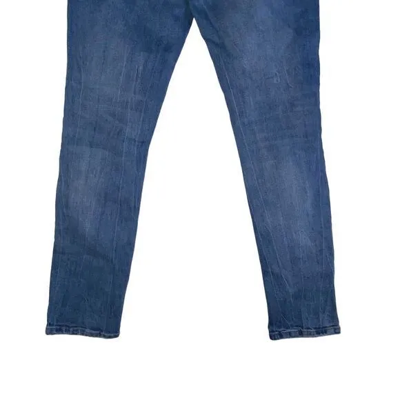 Dear John NWT Woman's Valley Blue Mid Rise Skinny Distressed Denim Jeans Size 26